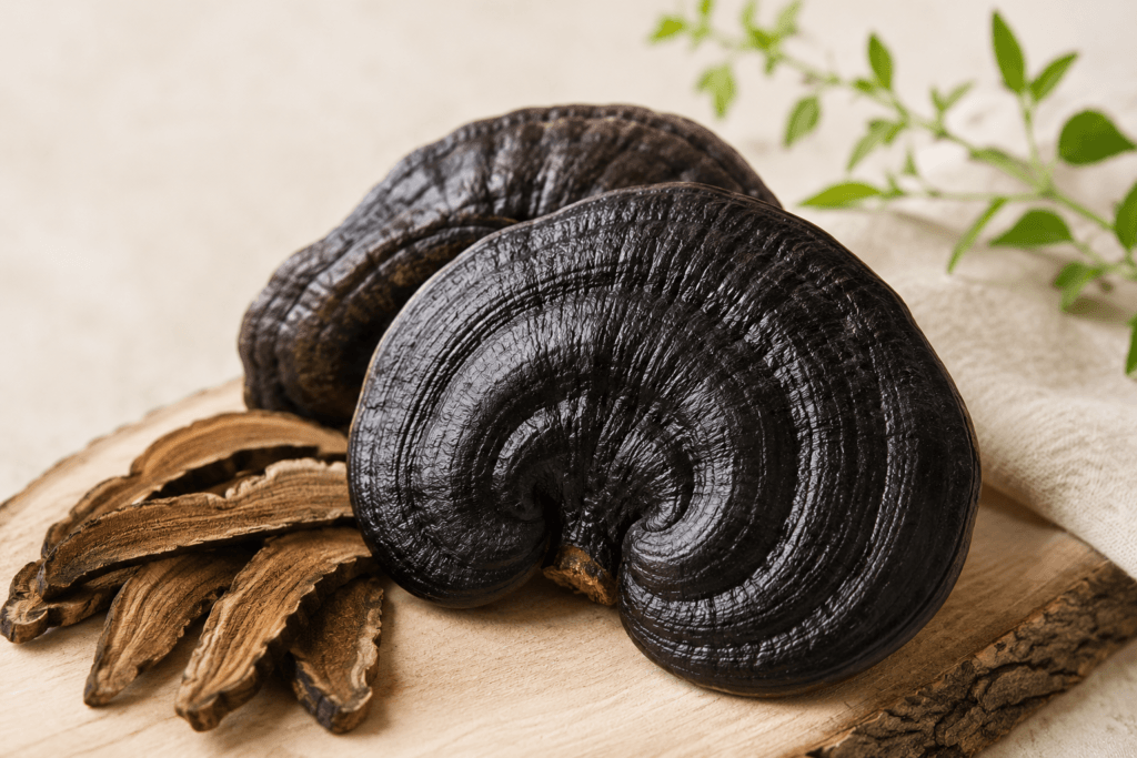 Reishi noir (Ganoderma sinense) séché
